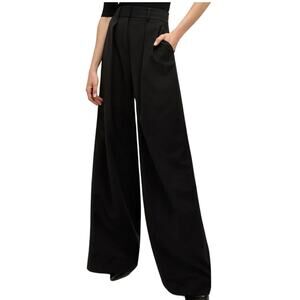 Veronica Beard Sonia black wide leg pants size 8